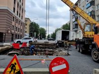 На участке улицы М. Горького в Кургане закрыли проезд